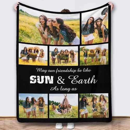 Vista 43 de Mantas de fotos personalizadas, 10 fotos personalizadas, mantas de imagen personalizadas, regalos para hermana, papá, mamá, hija, hijo