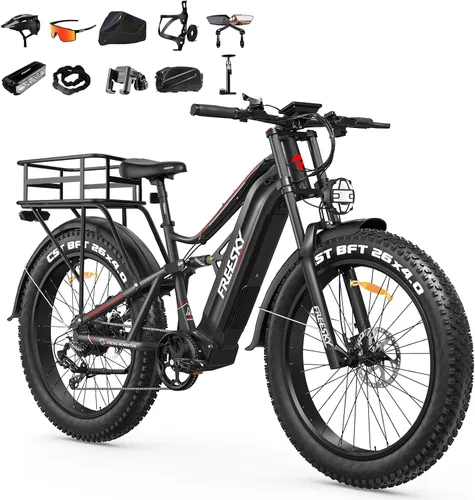 Vista 13 de FREESKY 3500W BAFANG Motor Electric Bike for Adults, 48V 35Ah Samsung/LG Cells Battery Ebike 140 Miles, 38+MPH, 26" Fat Tire Dirt All-Terrain