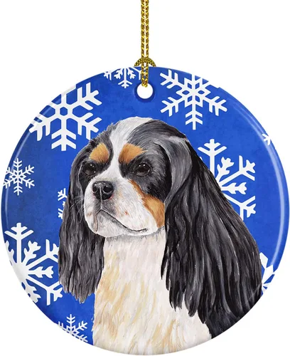 Vista 137 de Caroline's Treasures Cavalier Spaniel - Adorno de cerámica para colgar en el árbol de Navidad, para el hogar, Navidad, fiestas, regalo, 3 pulgadas