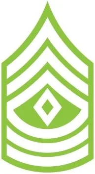 Vista 16 de E-8 Primer corte sargento Rank US Army – Adhesivo – Die 1sg or-8, Azul