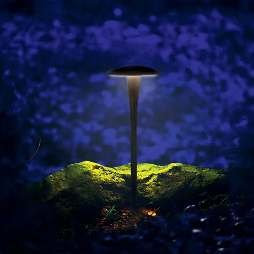Vista 5 de Iluminación de paisaje WAC, luz redonda LED de 12 V y área 2700 K en negro