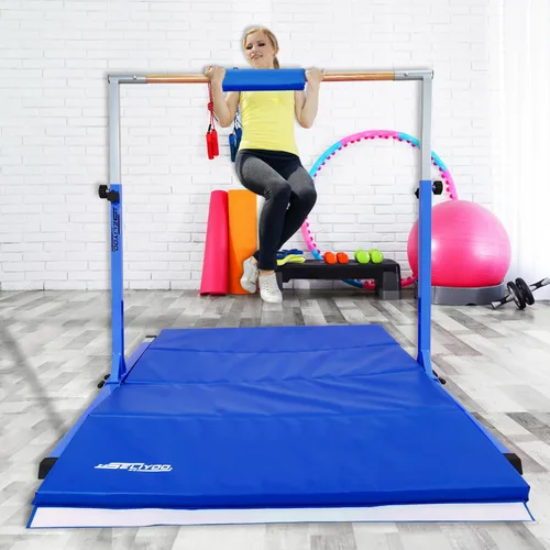 Vista 8 de Seliyoo Gymnastics Bar for Kids Teenagers Ages 3-18 Azul-Mat