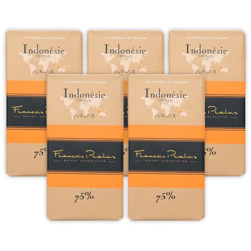 Vista 14 de François Pralus Melissa 45% Chocolate con leche, paquete de 3 unidades, chocolate francés, grano a barra, comercio directo, sin gluten, sin soja