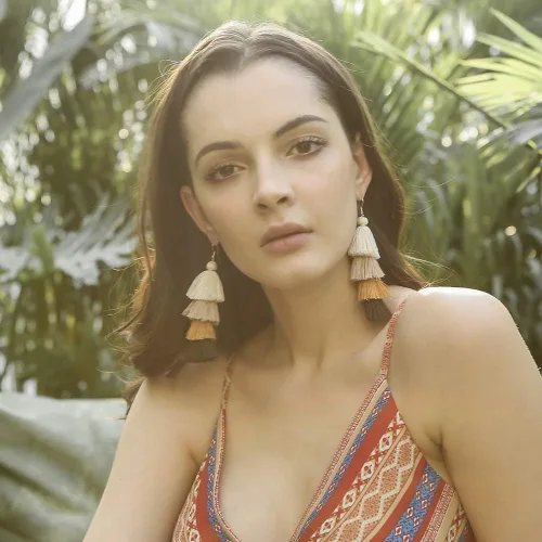 Vista 3 de Milakoo Aretes de borla multicolor para mujer, bohemios, hechos a mano, con flecos, para regalos