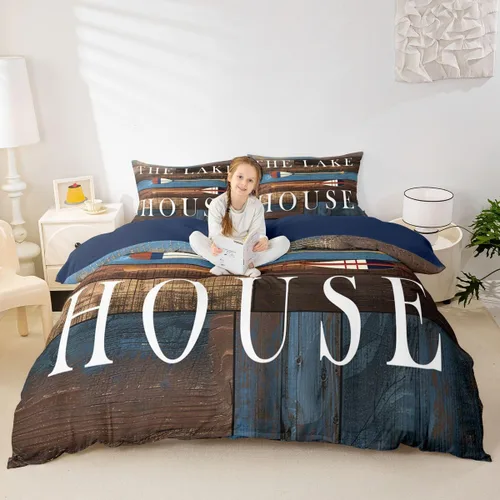 Vista 14 de Erosebridal Juego de ropa de cama con diseño de Feliz Navidad, adorable funda de edredón de muñeco de nieve tamaño individual para niños y niñas