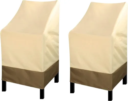 Vista 11 de RosieLily Fundas para sillas de patio con respaldo alto, impermeables, resistentes, apilables, para taburetes de bar al aire libre, fundas