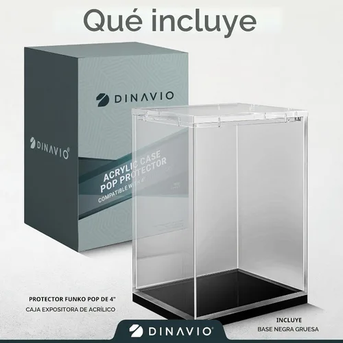 Vista 6 de Dinavio Crafthouse Funko Pop Protector – vitrina de acrílico – Diseño apilable resistente – Estuche de 0.157 in para figuras de vinilo de 4 pulgadas