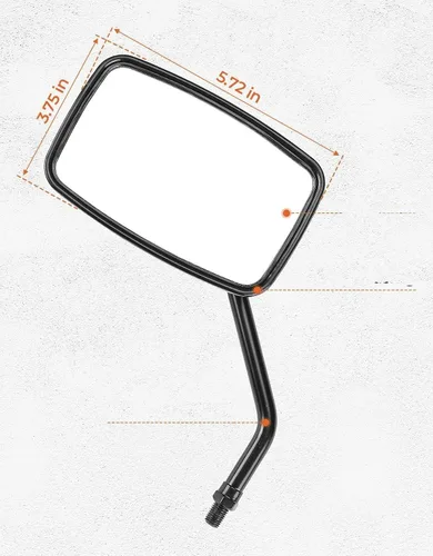 Vista 4 de Espejos laterales para motocicleta, espejos retrovisores laterales de 0.315 in, 0.394 in, motocicleta para manillar de 7 8 pulgadas para Yamaha Fz 8
