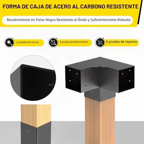 Vista 6 de [Usado] Soportes para Pérgola 4x4Woodworks Kit de Pérgola Modular Moderno para Exteriores Kit de Herrajes DIY Kit de Soporte de Madera Elevado