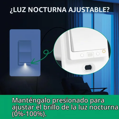 Vista 5 de Interruptor Inteligente Zigbee sin Neutro Requerido Interruptor de Luz Inteligente de Paleta Basculante de 1 Canal Compatible con Alexa