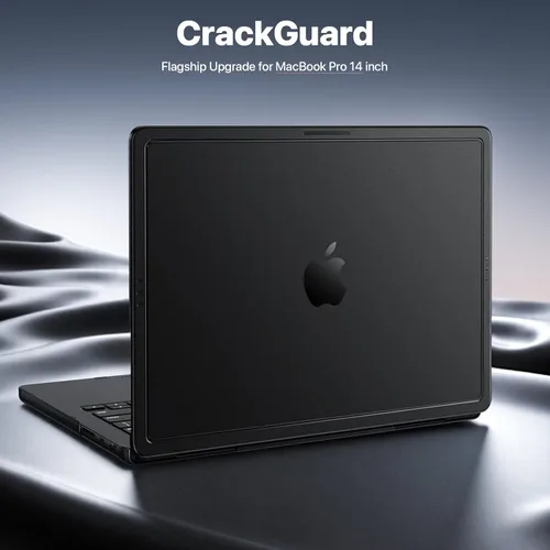 Vista 2 de Soonjet Anti-Crack para MacBook Pro de 14 pulgadas Funda 2025-2021 M5 M4 M3 M2 M1 Pro/Max 100% Color Oficial Funda Protectora de Carcasa Dura
