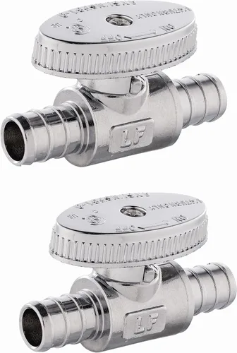 Vista 11 de EFIELD - Válvula de parada de ángulo de giro de 1/4 de 1/4 de pulgada Pex X 1/2 pulgada de latón cromado Pex (VALVE102)