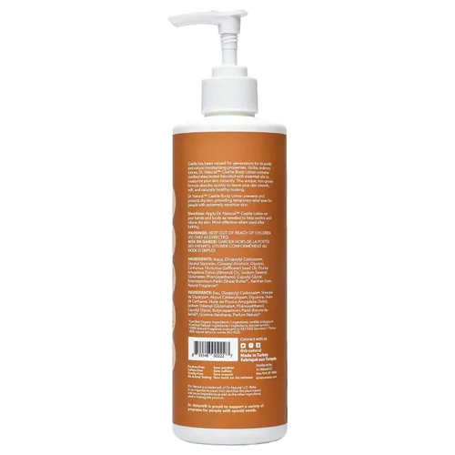 Vista 9 de Dr. Natural Castile Loción corporal - Crema corporal no grasa con manteca de karité - Loción suave y calmante para mujeres y hombres - Almendra