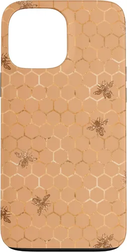 Vista 24 de Honey Comb Honey Bee Pretty Garden - Carcasa para iPhone 17