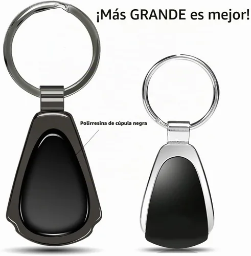 Vista 5 de iPick Image for Ford Mustang GT Black Dome Metal Teardrop Key Chain Negro