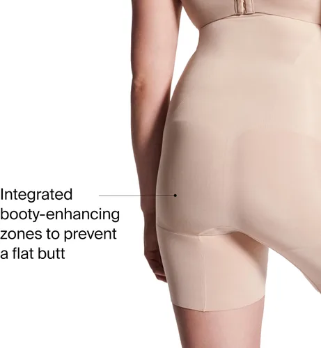 Vista 4 de SPANX sculpt OnCore Short de Cintura Alta a Medio Muslo - Potente Ropa Moldeadora para Mujeres - Compresión Nivel 4 - Control del Core