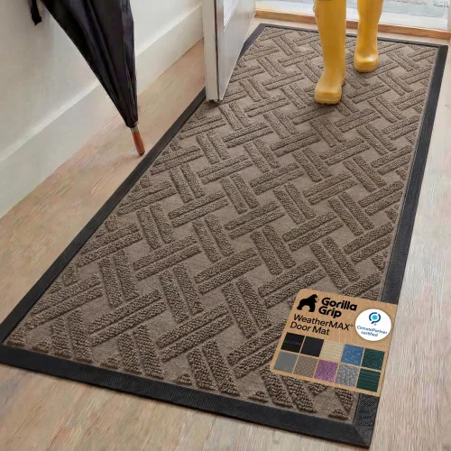 Vista 95 de Gorilla Grip - Tapete WeatherMax todo terreno 100% impermeable, caucho natural, resistente a manchas y decoloración, interior y exterior, fácil