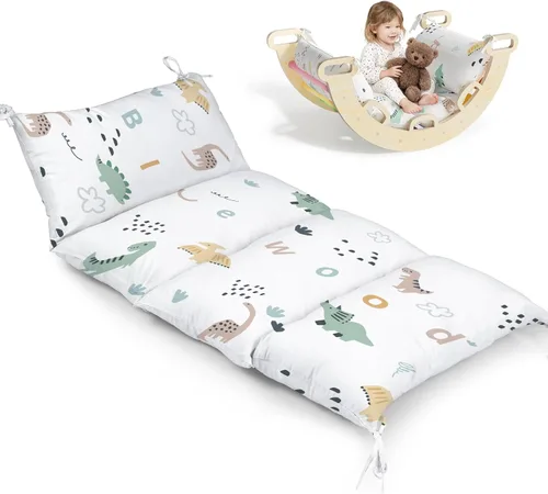 Vista 9 de BlueWood Cojín para arco de escalada, almohada suave y antideslizante de filosofía Montessori para niños, cojín Pikler para leer, jugar