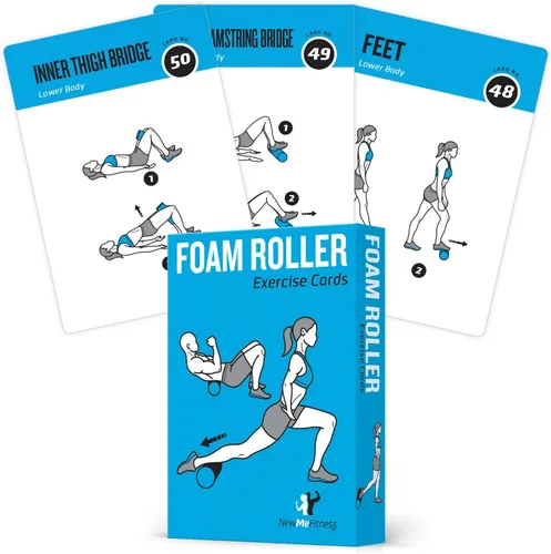Vista 11 de NewMe Fitness Tarjetas de entrenamiento de peso corporal, baraja de instrucciones de fitness para mujeres y hombres, guía de fitness