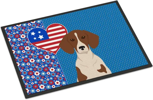 Vista 52 de Caroline's Treasures WDK5119JMAT Airedale Terrier USA - Tapete para interiores o exteriores, 24 x 36 pulgadas, tapete para puerta delantera