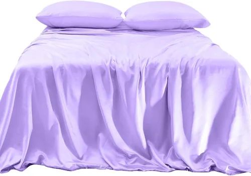Vista 16 de Elegant Comfort Lujoso juego de sábanas de satén sedoso de 4 piezas, agradable para la piel y el cabello, resistente a las arrugas, la decoloración