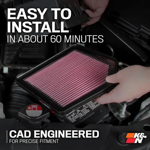 Vista 8 de K&N Sistema de admisión de aire frío: filtro de aire de alto flujo, aumento del rendimiento y aceleración: compatible con Chevrolet 2016-2020