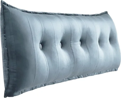 Vista 25 de WOWMAX Almohada rectangular para cabecero, almohada para respaldo de cama, almohada para sentarse en la cama, almohada de apoyo para la espalda