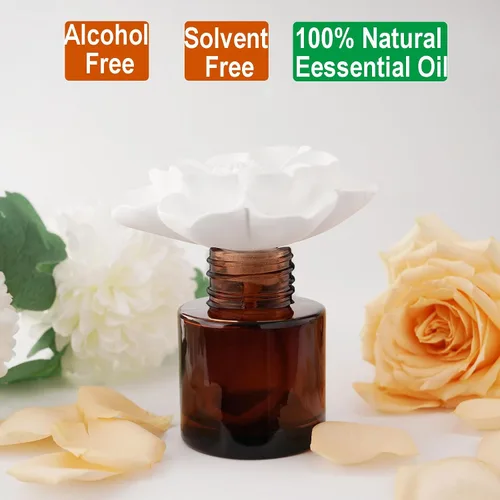 Vista 2 de Set de regalo de aroma para habitación, aceite esencial cítrico bajo el sol (1.7 onzas líquidas) y difusor, ambientador natural de 60 días