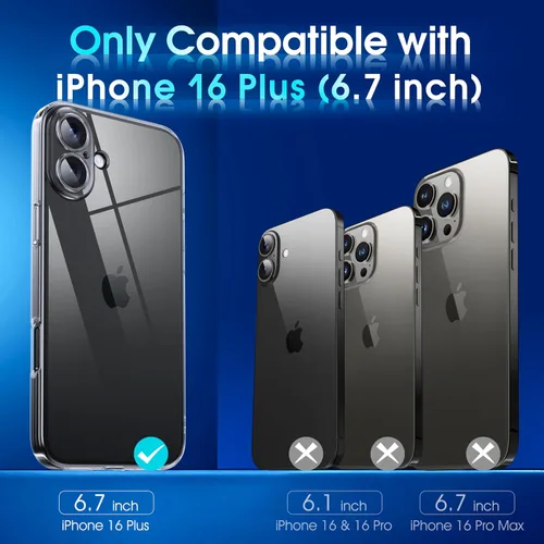 Vista 560 de Supdeal Funda cristalina transparente para iPhone 11, [No se amarillea] [Protección de la cámara] [Probado contra caídas de grado militar] Funda