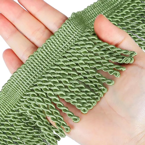 Vista 5 de Cortina de flecos de lingotes de 5 yardas/2.5 pulgadas, adornos de tela con flecos para el hogar, accesorios de costura para manualidades, ropa