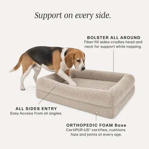 Vista 3 de Furhaven Snuggler - Cama ortopédica para perro, funda lavable, tamaño pequeño, visón