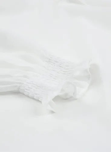Vista 4 de Dokotoo Blusas para mujer, de manga larga, cuello en V, casuales, de gasa, para otoño, 2024