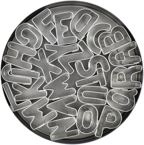Vista 2 de R&M International Mini Alphabet - Cortadores de galletas, juego de 26 piezas