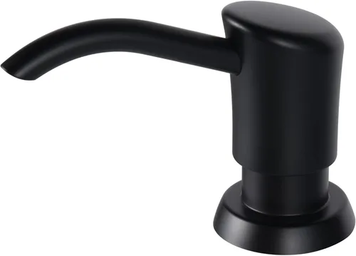 Vista 11 de GAGALIFE Dispensador de jabón integrado o dispensador de loción para fregadero de cocina, cabezal de bomba ABS de níquel cepillado, con botella