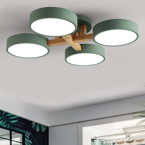 Vista 19 de Lámpara de techo LED, lámpara de techo 33WGreen 3 CCT para dormitorio, sala de estar, cocina