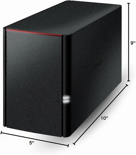 Vista 8 de BUFFALO LinkStation SoHo 220 2-Bay Personal Cloud Office NAS 4TB (2x2TB) con discos duros incluidos