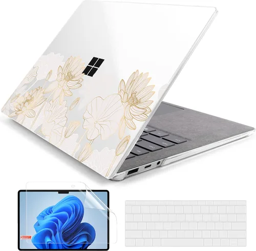 Vista 37 de Batianda Funda personalizable para portátil Microsoft Surface 5 4/3 de 13,5 pulgadas con reposamanos Alcantara modelo 1950/1867, carcasa rígida