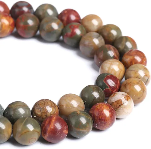 Vista 53 de 60 cuentas sueltas de piedra natural de turquesa africana de 0.236 pulgadas (6 mm) para hacer joyas, pulseras de bricolaje