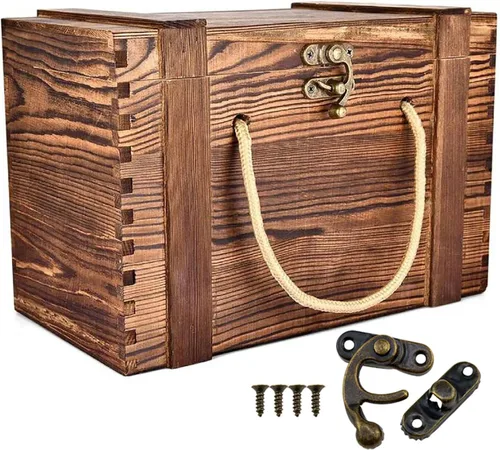 Vista 5 de 4 piezas de bronce Mini cierre de brazo oscilante de bronce Cierre de cerrojo antiguo adecuado para cajas de joyería, regalos, cajas de madera