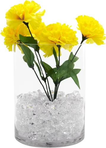 Vista 8 de CYS EXCEL Jarrón de vidrio transparente cilíndrico (H:8" D:6") Múltiples opciones de tamaño de jarrones de vidrio para flores como centros de mesa