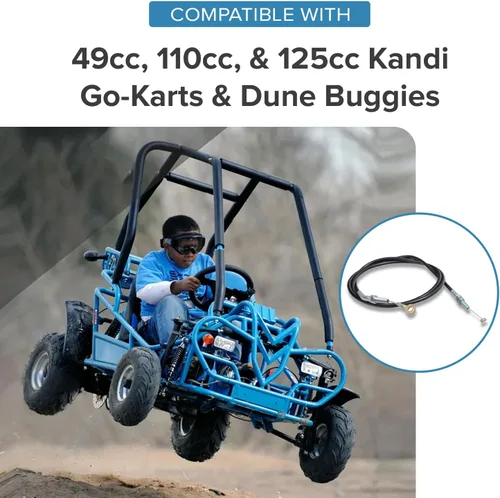 Vista 7 de AlveyTech Cable de Freno de Mano para Go-Karts y Buggies de Arena Kandi de 49cc, 110cc y 125cc