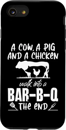Vista 13 de iPhone 14 A Cow, A Pig And A Chicken Walk Into A Bar B Q End Case