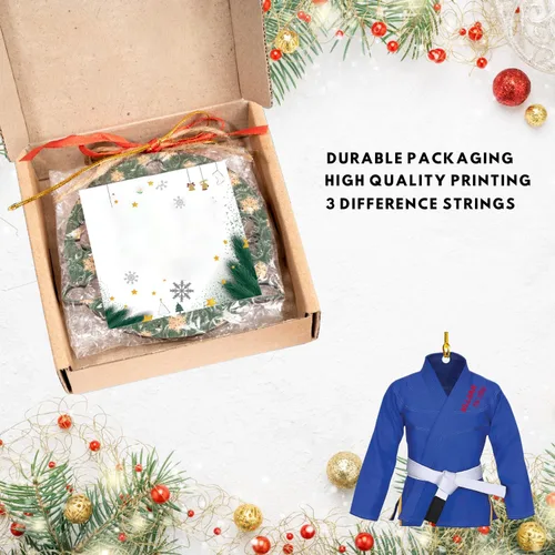 Vista 5 de Adorno de Jiu Jitsu personalizado, regalo para Navidad 2025, hombres y mujeres, equipo de Jiu Jitsu, adornos de Jiu Jitsu brasileño para Navidad