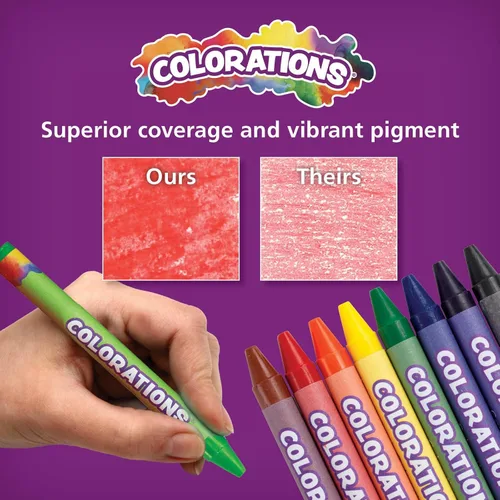 Vista 5 de Colorations Crayones regulares, 24 paquetes, cada 24