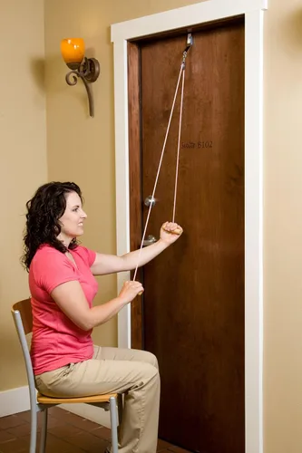 Vista 6 de RangeMaster PinkPulley - Polea de hombro para el cuidado del cáncer │ Ayudas en la recuperación y rehabilitación │ Guía de instrucciones