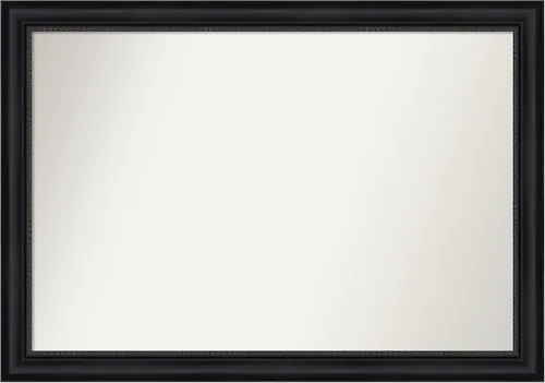 Vista 296 de Amanti Art Espejo personalizado, espejo de baño negro Astor, espejo de pared o espejo de tocador de baño sobre el fregadero (25 x 25 pulgadas)