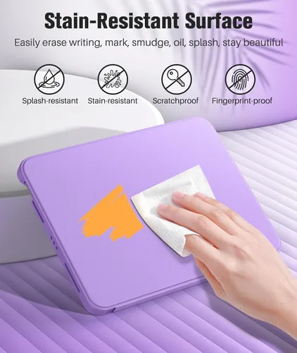 Vista 7 de MoKo Funda para iPad Air de 11 pulgadas 7ª/6ª generación M3/M2 2025/2024, iPad Air 5ª/4ª generación de 10.9 pulgadas 2022/2020 con soporte