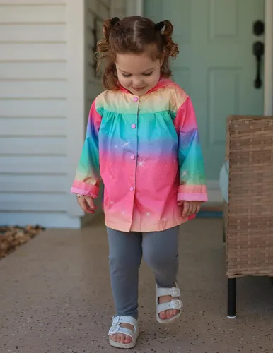 Vista 9 de Arshiner Chamarra impermeable con capucha para niña, para bebé y niño