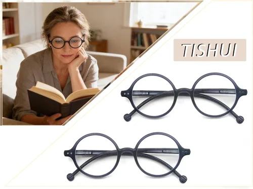 Vista 5 de Gafas de Lectura Redondas para Mujeres y Hombres con Bloqueo de Luz Azul, Lectores Circulares Unisex Ultraligeros, Gafas de Lectura sin Prescripción
