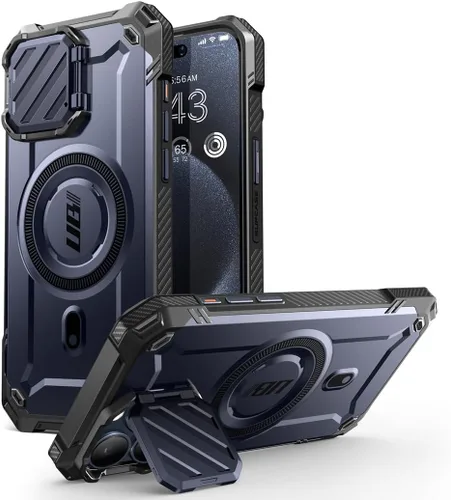 Vista 9 de SUPCASE Unicon Beetle Mag XT - Funda para iPhone 15 Pro con soporte, compatible con MagSafe, funda magnética resistente y resistente para iPhone 15